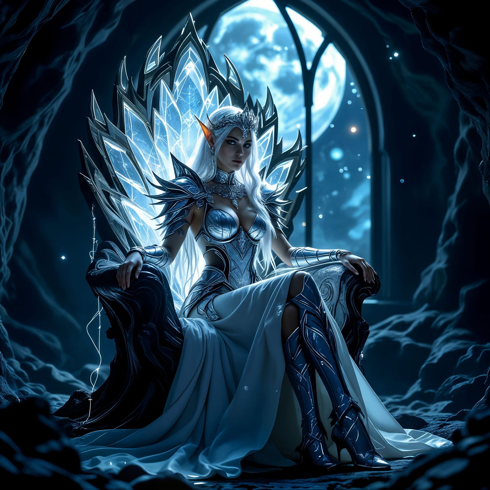 An ethereal elf queen  by @Aguaduck