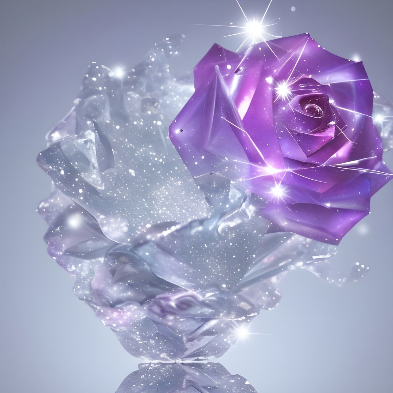 Sparkly Rose Crystal  by @Naybuh