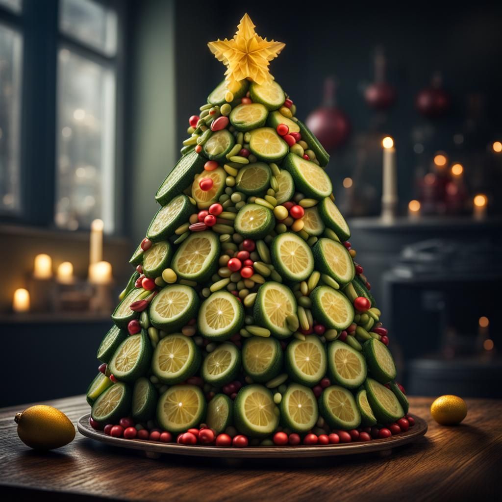 when life gives you food make a christmas tree!  by @Chinchilla