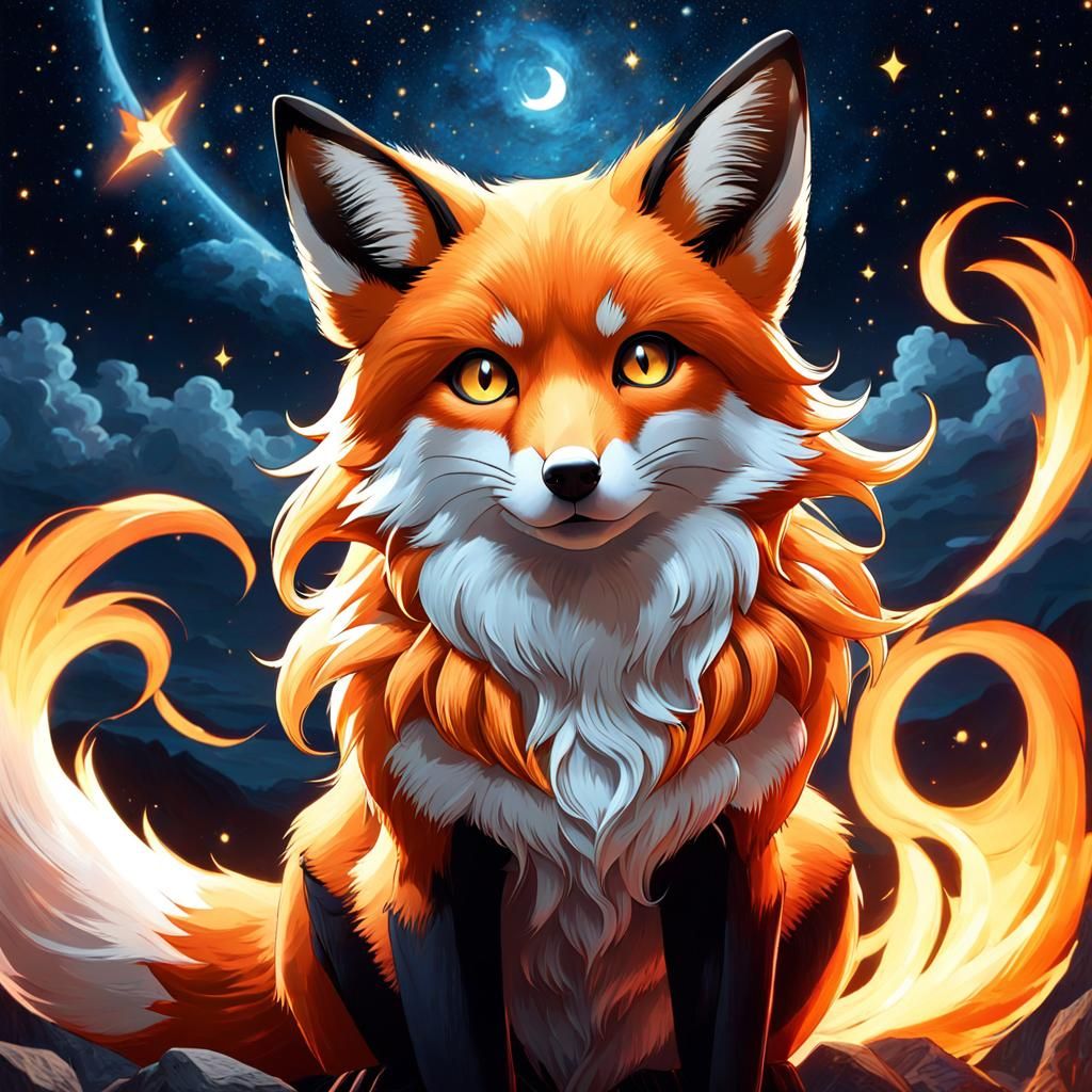 <lora:Dusk3:1.0> <lora:Macabre:1.0> an adorable    kitsune f...