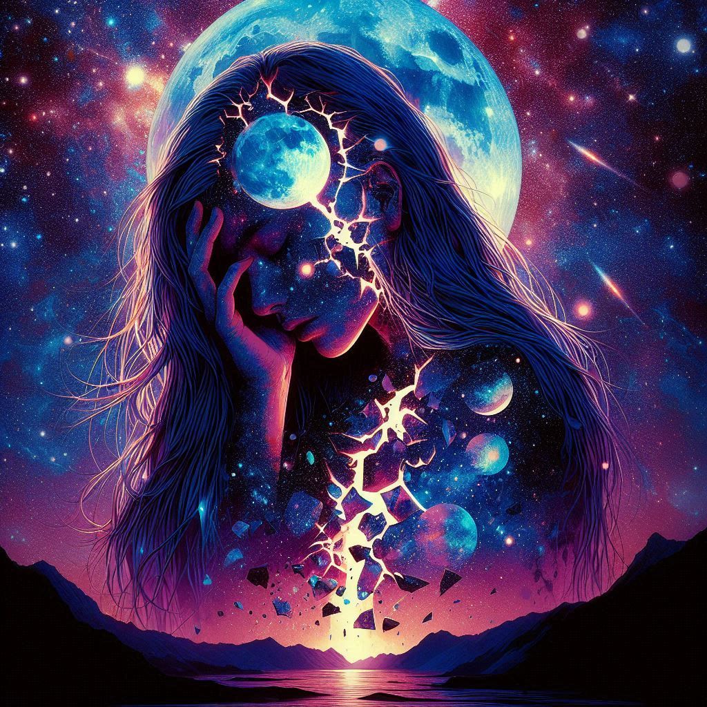 Double exposure portrait