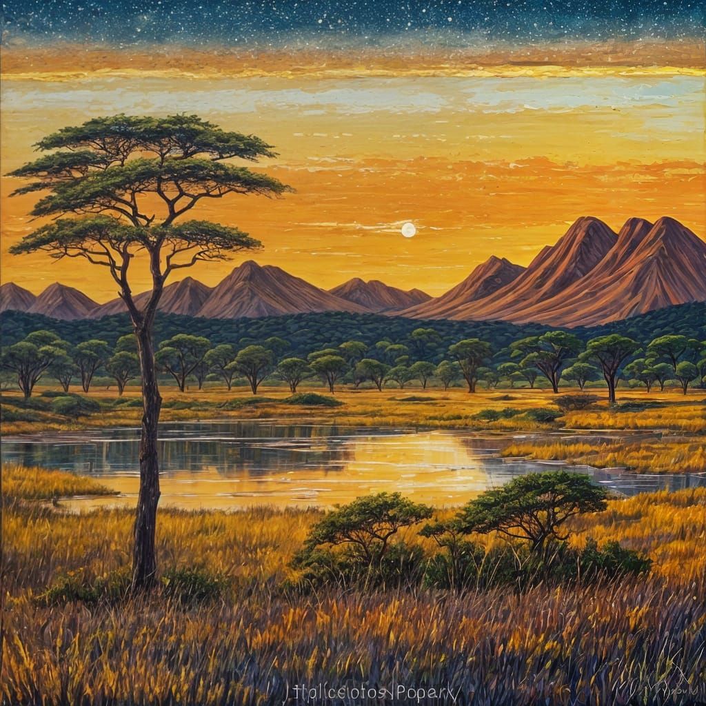 Serengeti evening sun  by @Dane R