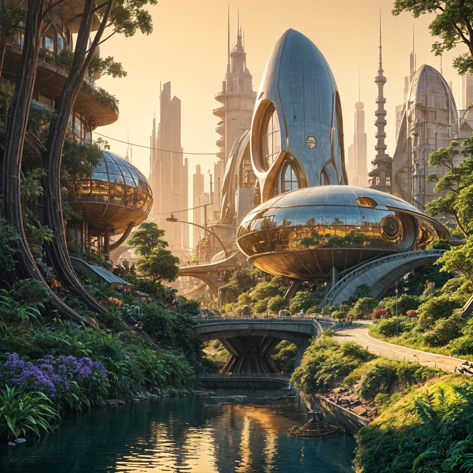 Solarpunk city  by @photon