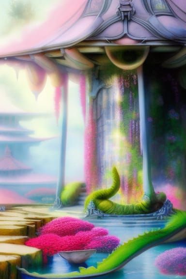 Dragon, enchanted picturesque mighty glorious grand mysterio...