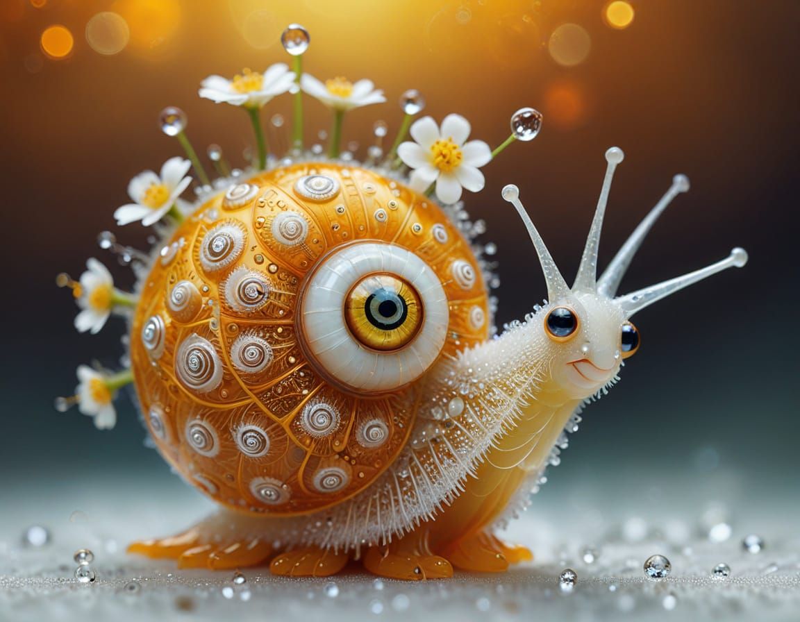 Flower snail.   by @Hit moments