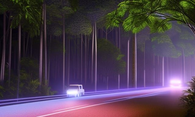 Throught the nature