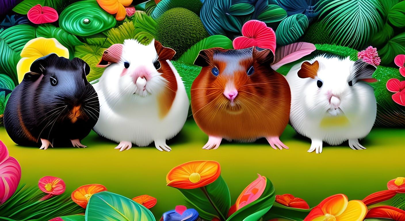 tropical guinea pigs AI Generated Artwork NightCafe Creator