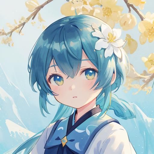 cute blue girl