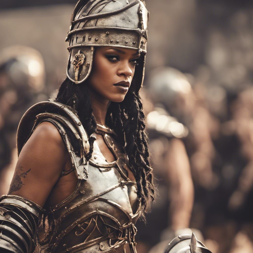 Rihanna as Roman Gladiator