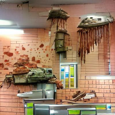 Post-apocalyptic kebab shop