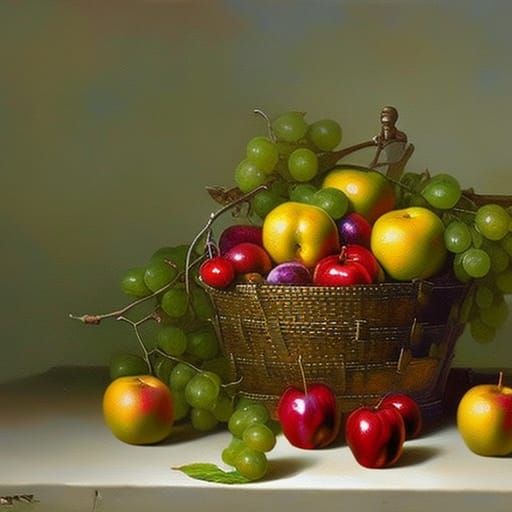 Apples And Grapes - Ai Generated Artwork - Nightcafe Creator