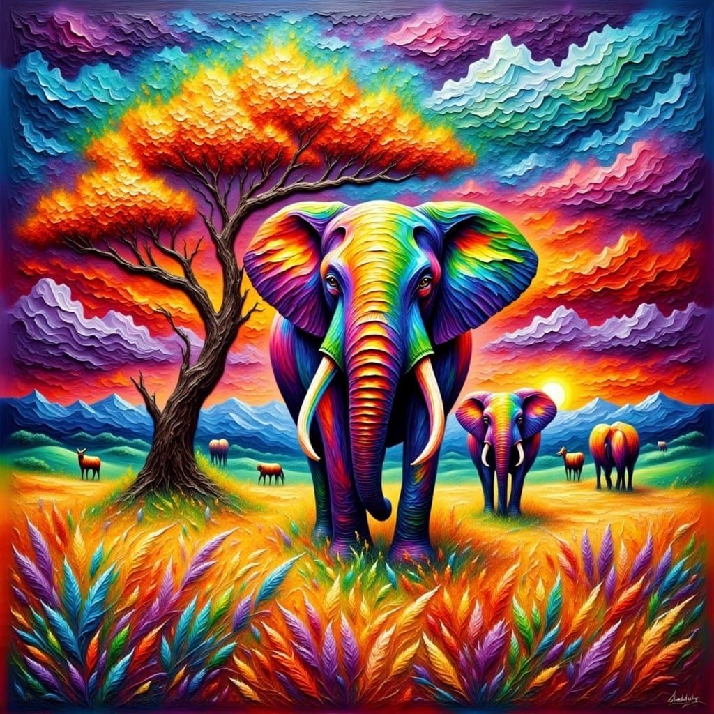 African rainbow landscape