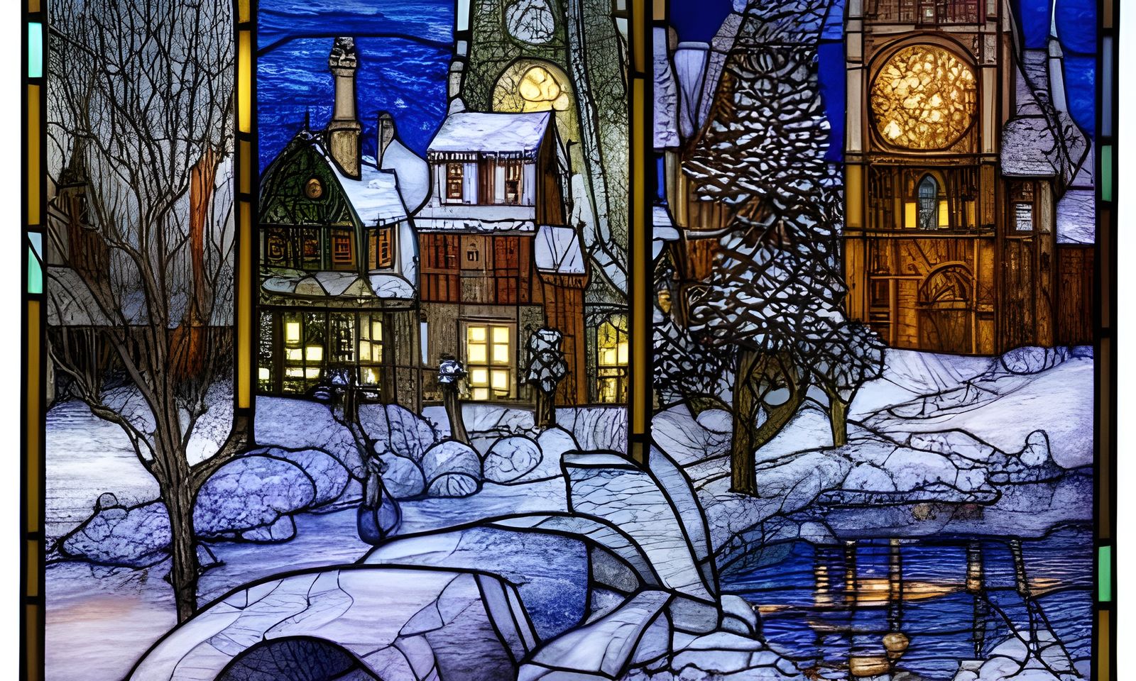A stained glass winter wonderland undefined