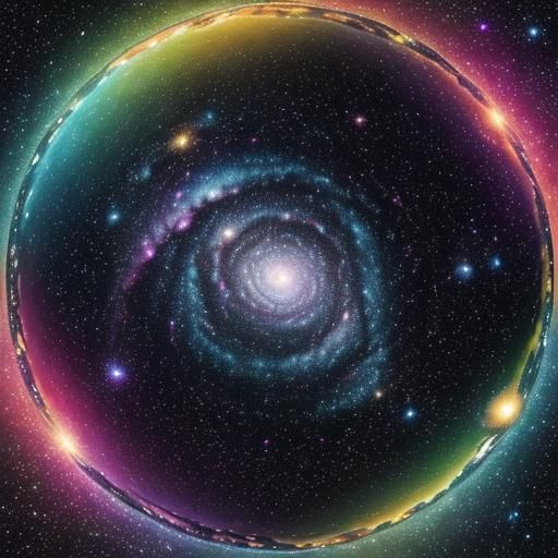 detail starfield with colorful nebula, spiral galaxy, milky ...