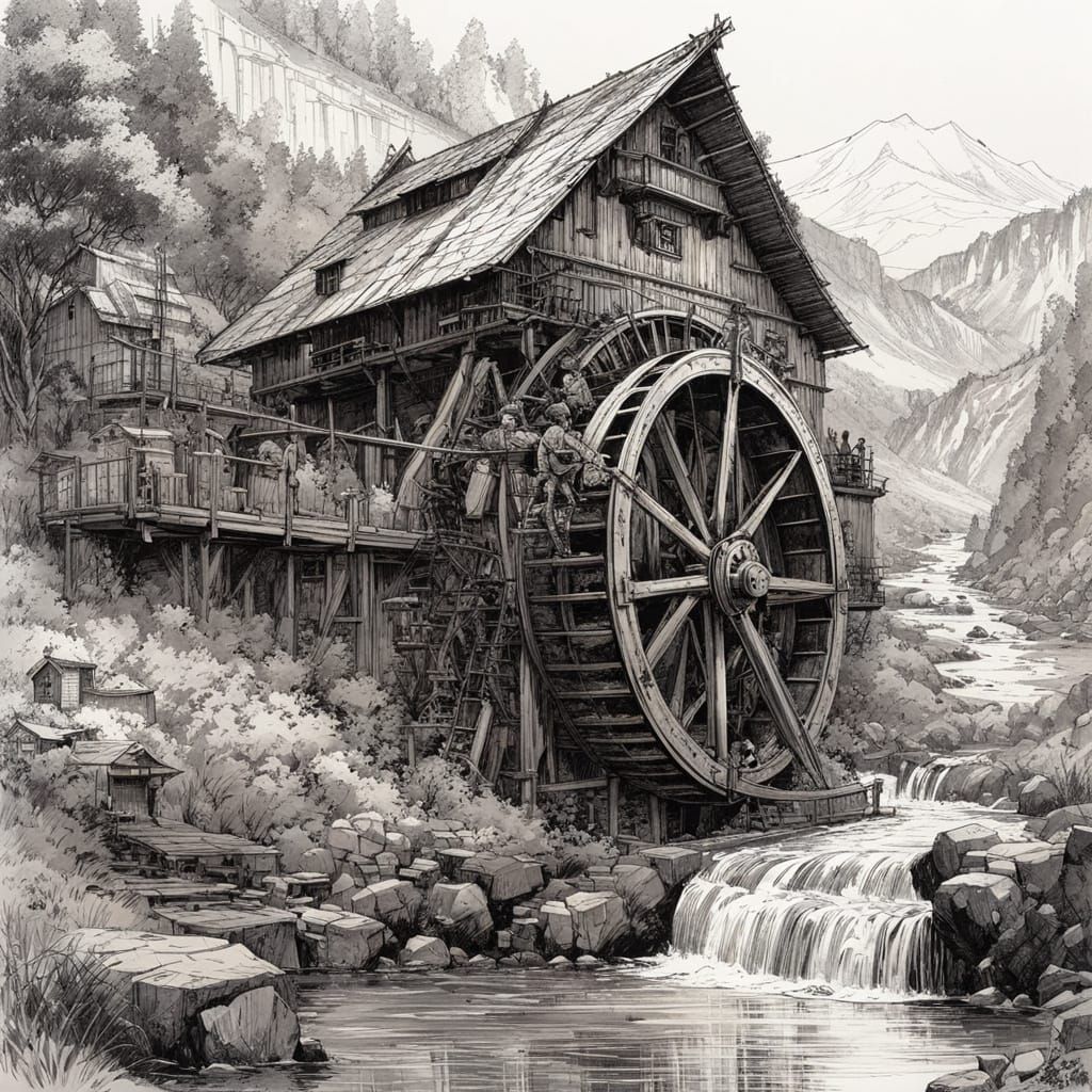The big waterwheel  by @Gokiburi