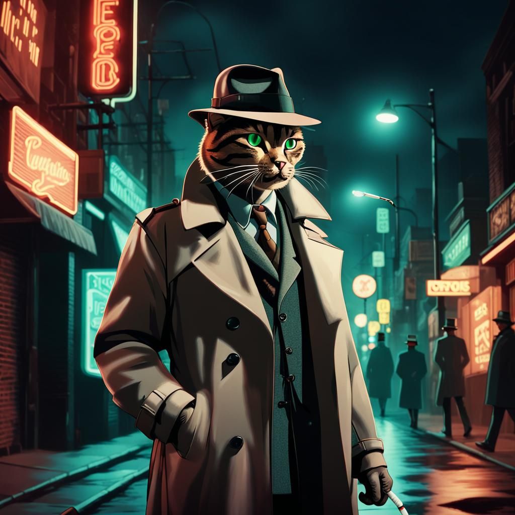 Kitty Noir - AI Generated Artwork - NightCafe Creator