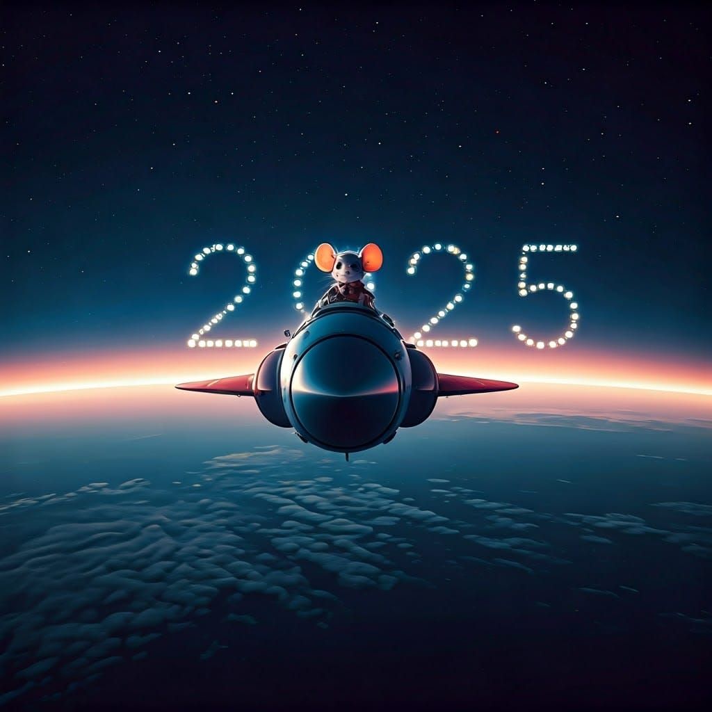 Sleek Space Explorer Mouse Embarks on New Year's Odyssey in....