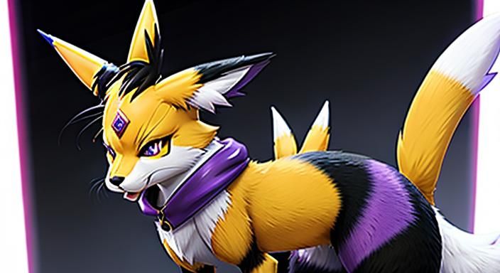 Anthro Renamon female
