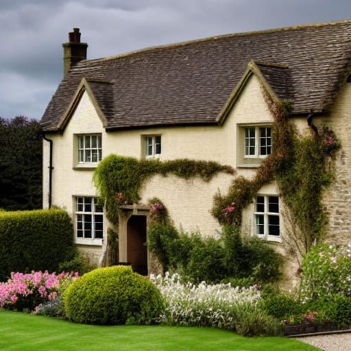 English Countryside Stone Manor
