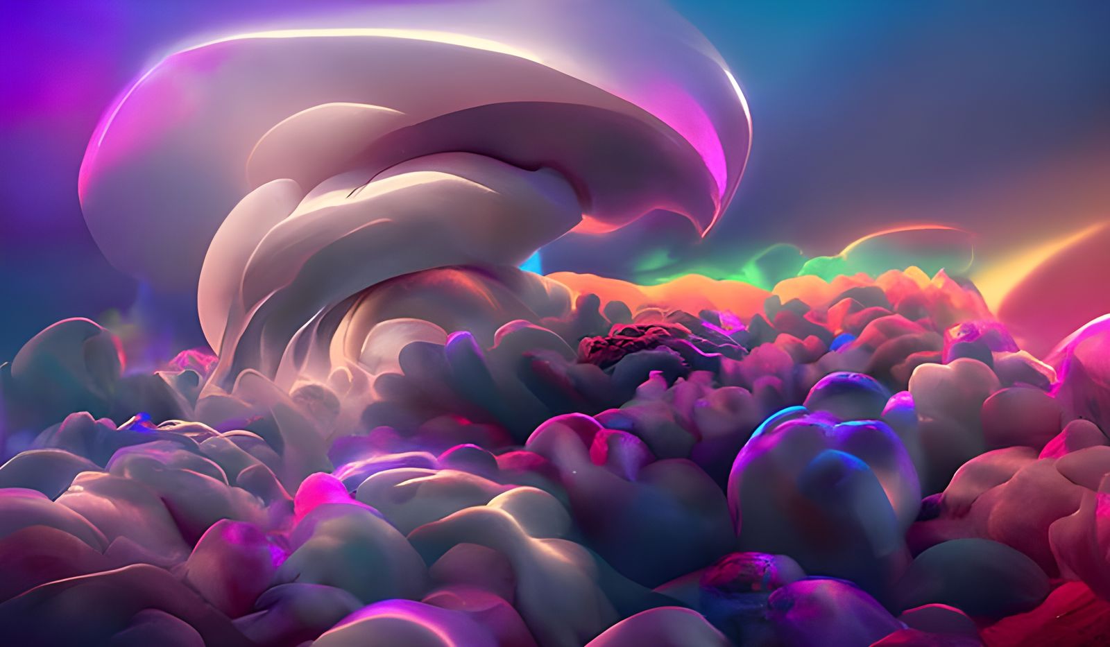 #551 - Psychedelic Storm - Ai Generated Artwork - Nightcafe Creator