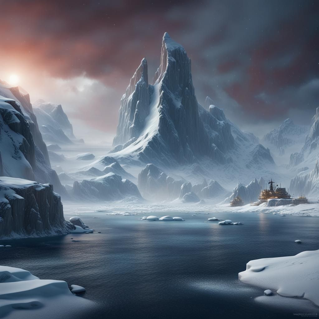 Blizzard in Antarctica