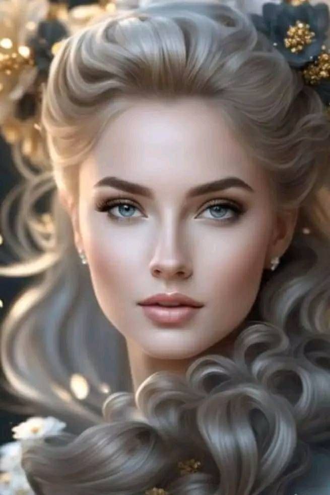 Silvery Hair Waves