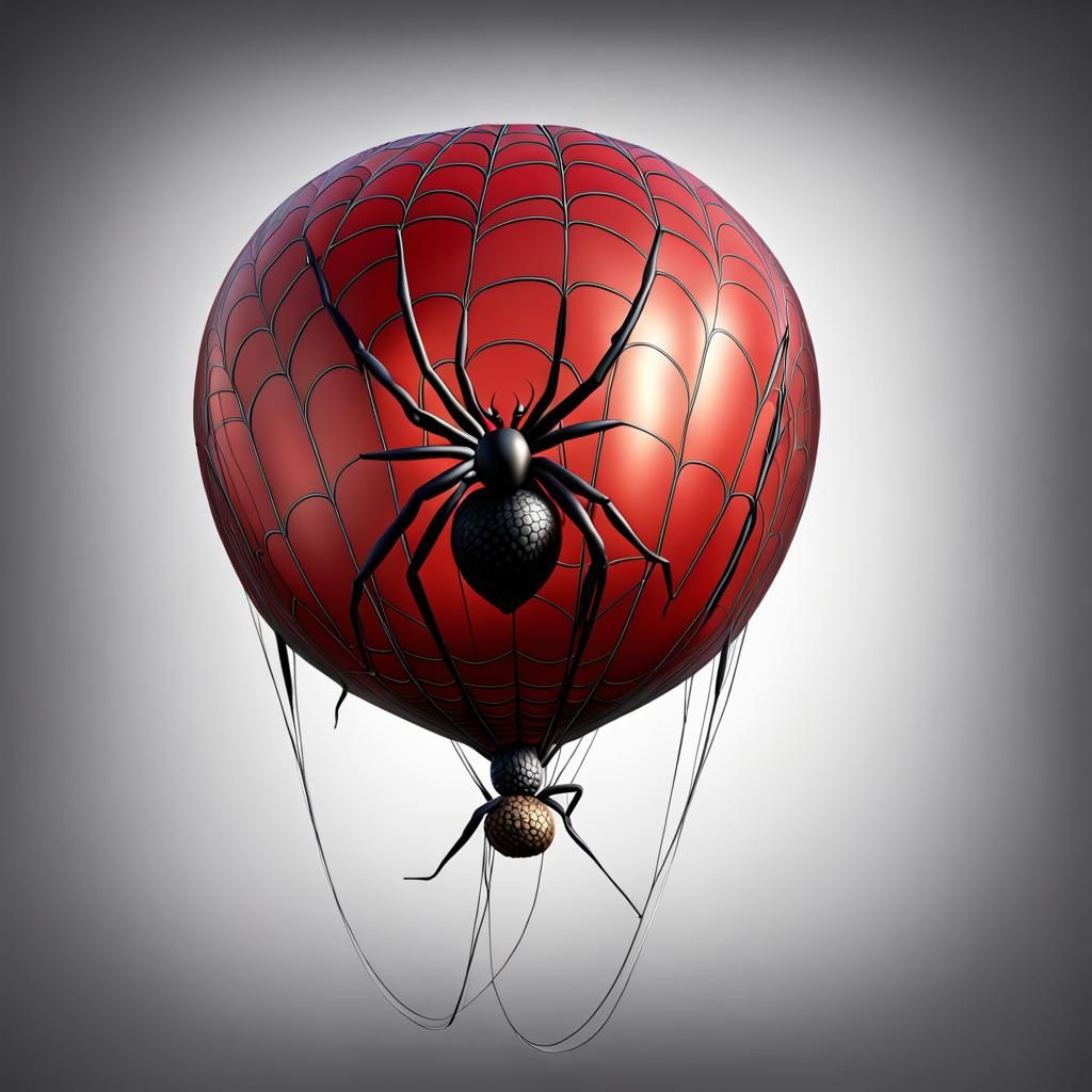 Spider balloon, highly detailed intricate 16k resolution 