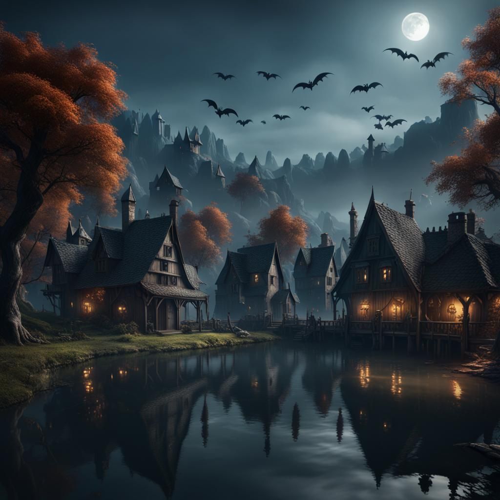 Haunted Countryside Village.  by @nishinishand