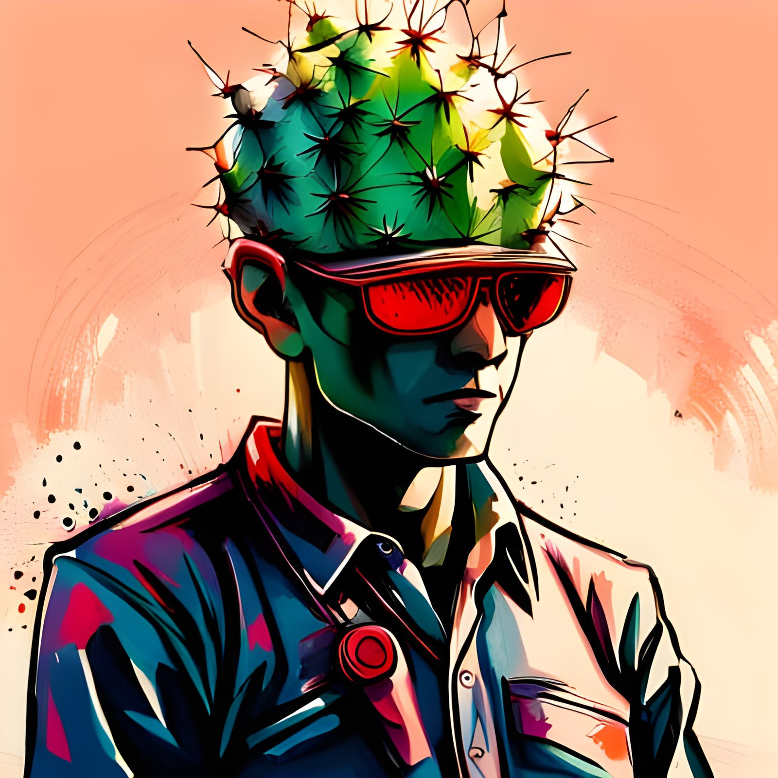 Cactus Man 3 AI Generated Artwork NightCafe Creator