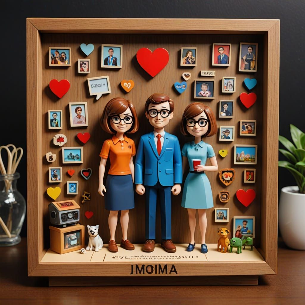 Pixar-Style Geek Breaks Free from Instagram Frame