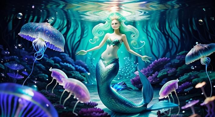 Mermaid Goddess ,

[

Within this shimmery forest emerges a ...
