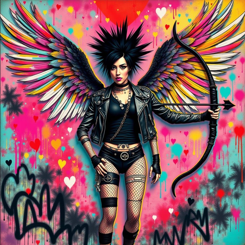 <lora:Colors Of Love:1.0>  Punk Cupid