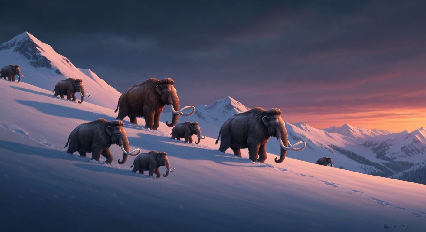 Mammoth herd  by @Fantasylooking
