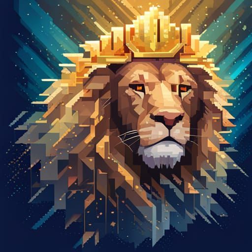Pixel Lion  by @Matej