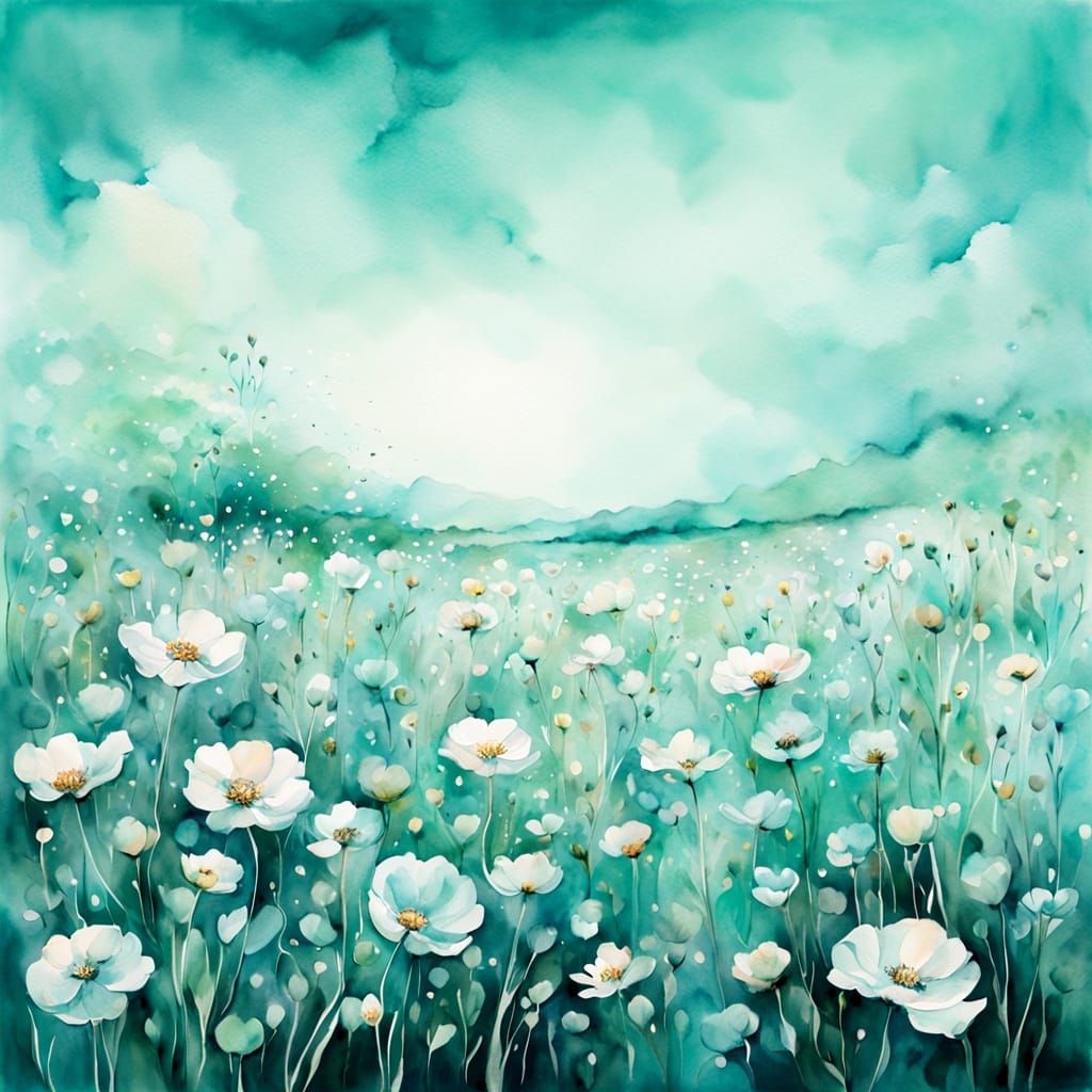 פרחים טורקיזים