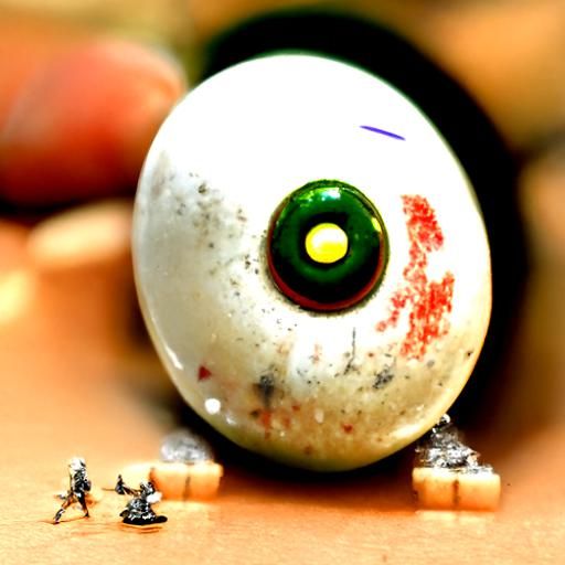 miniature eyeball model wargame photograph