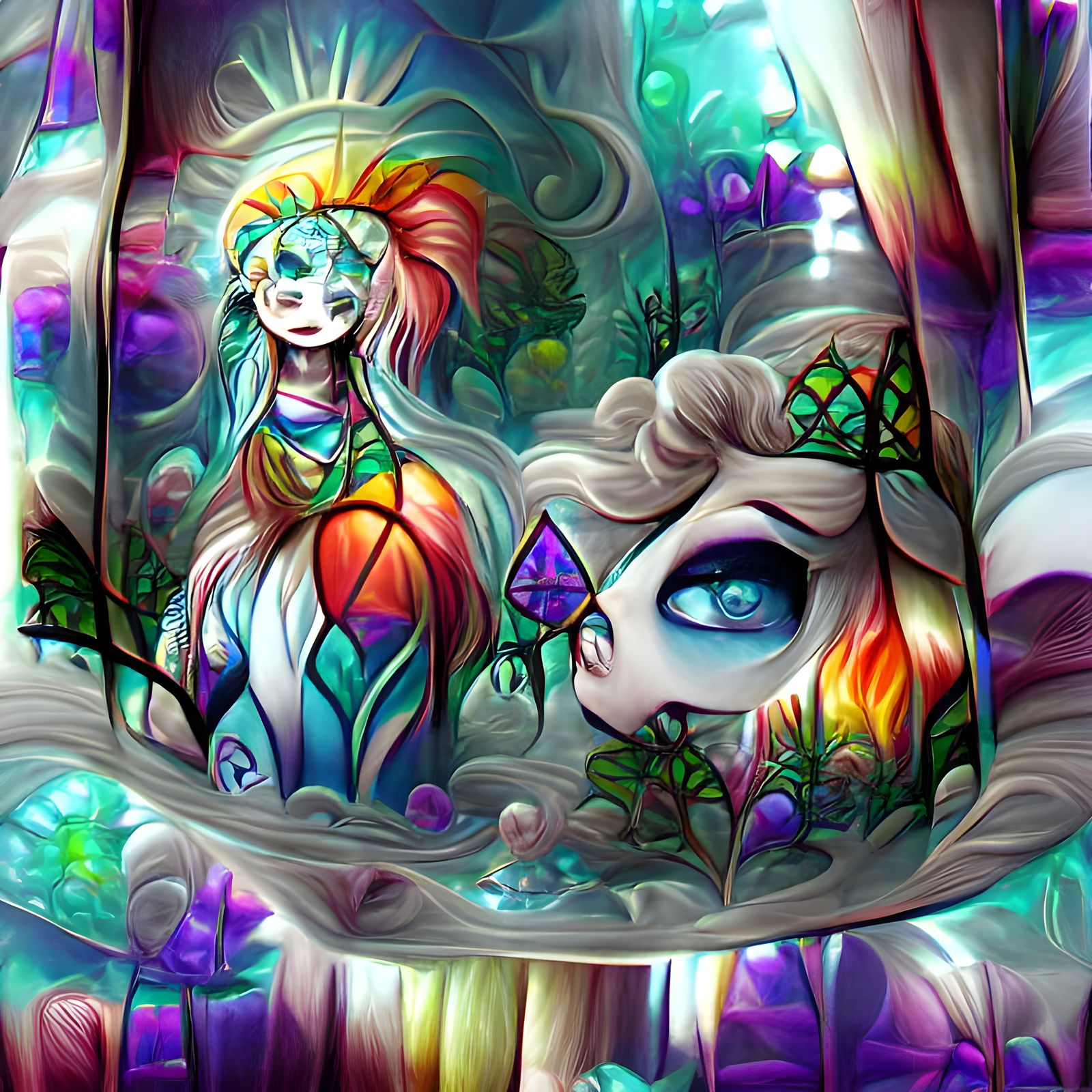 Stained Glass Priestess