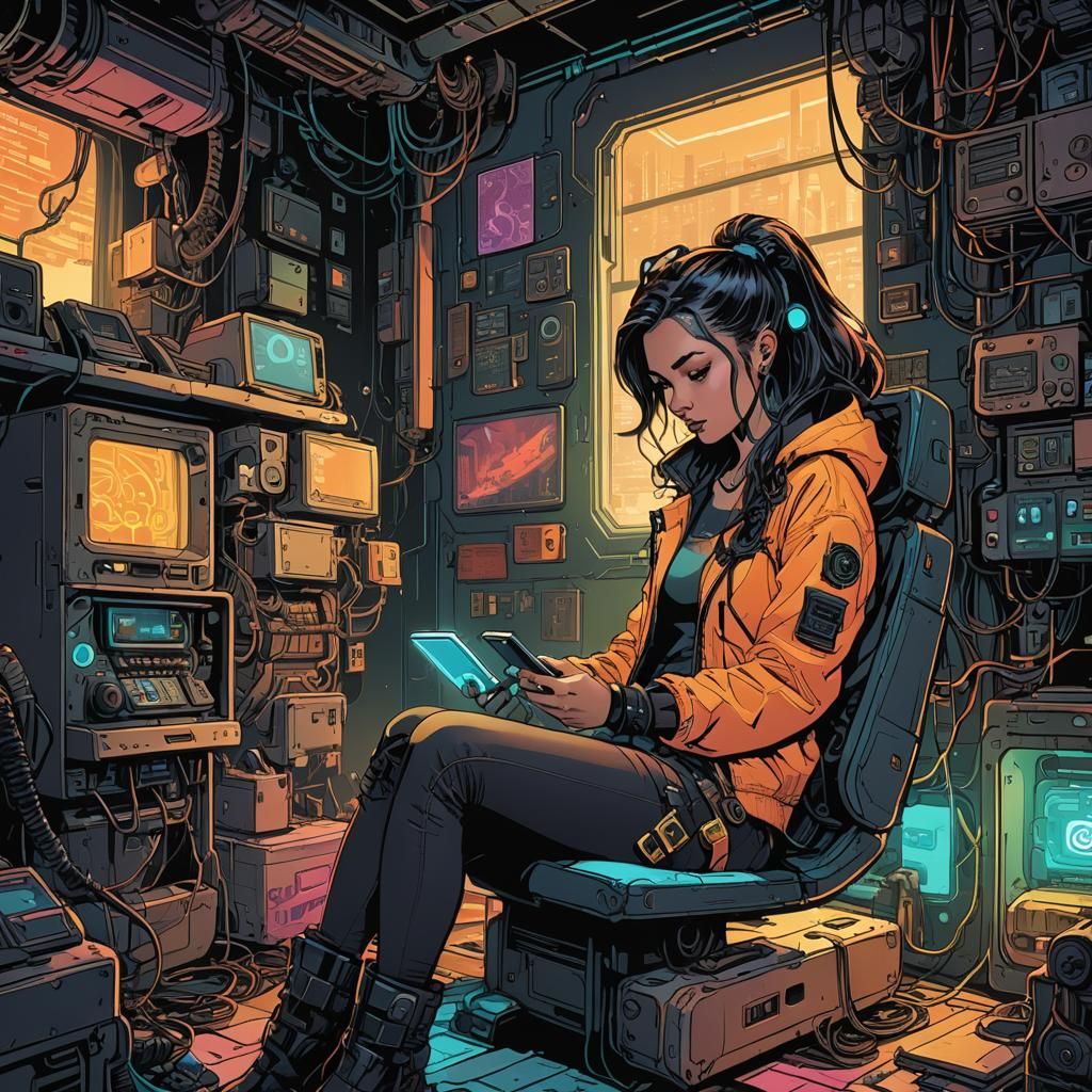Hyper detailed comic-book cel-shaded illustration masterpiec...