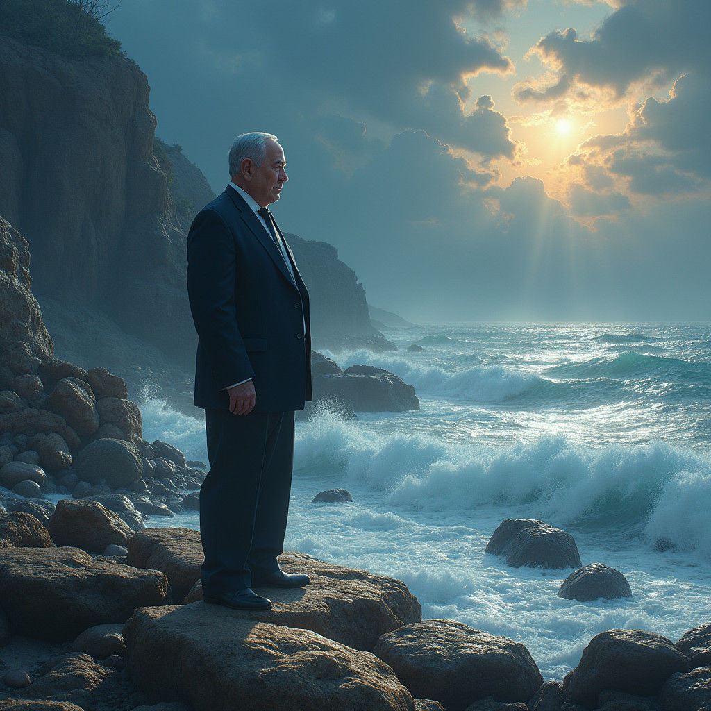 Mystical Shoreline Portrait in Fantasy Art Style