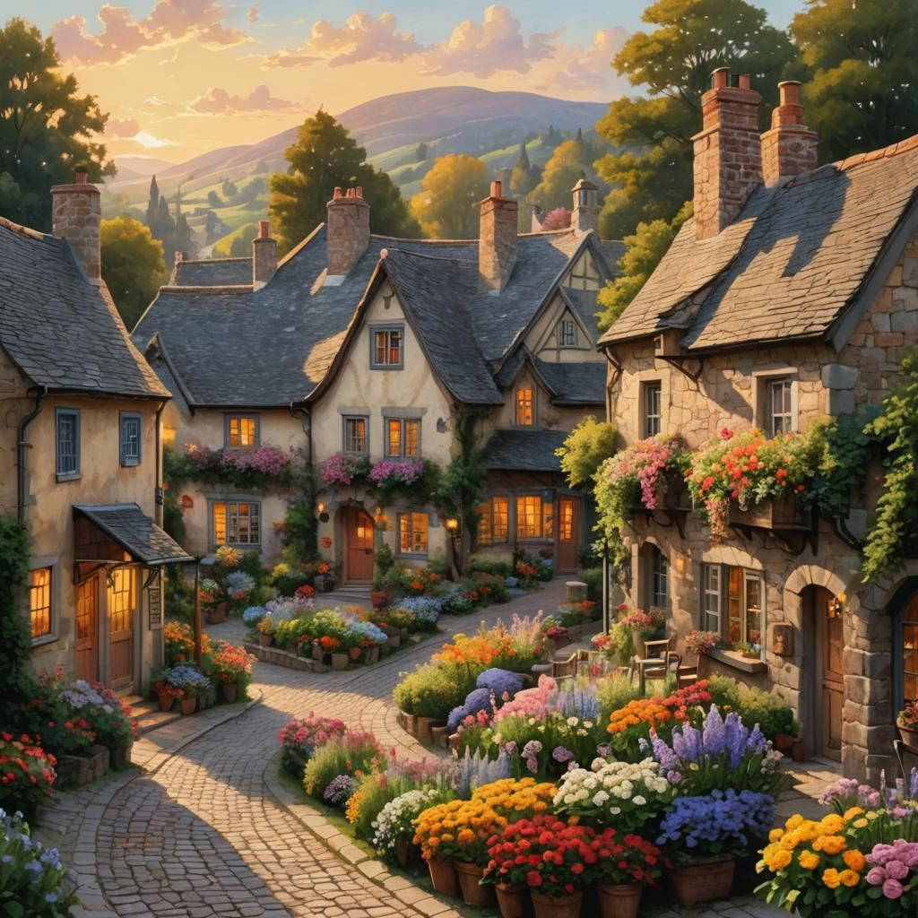 Here's another one:

"In a quaint village nestled amidst rol...