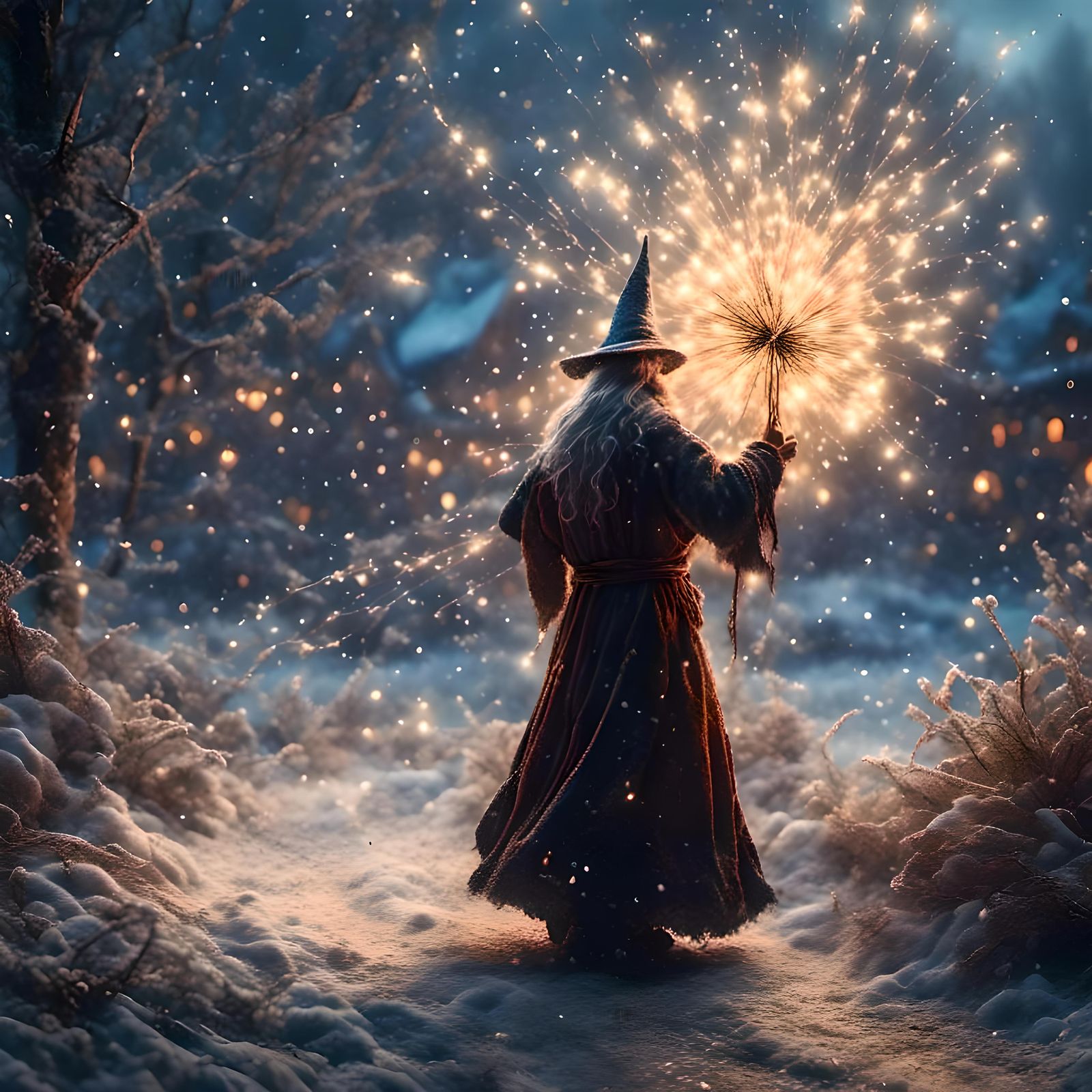 Wizard bringing light (Animated)