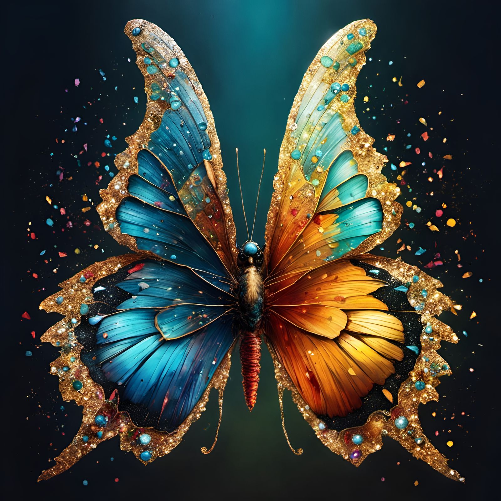 Butterfly in the dark - AI Generated Artwork - NightCafe Creator