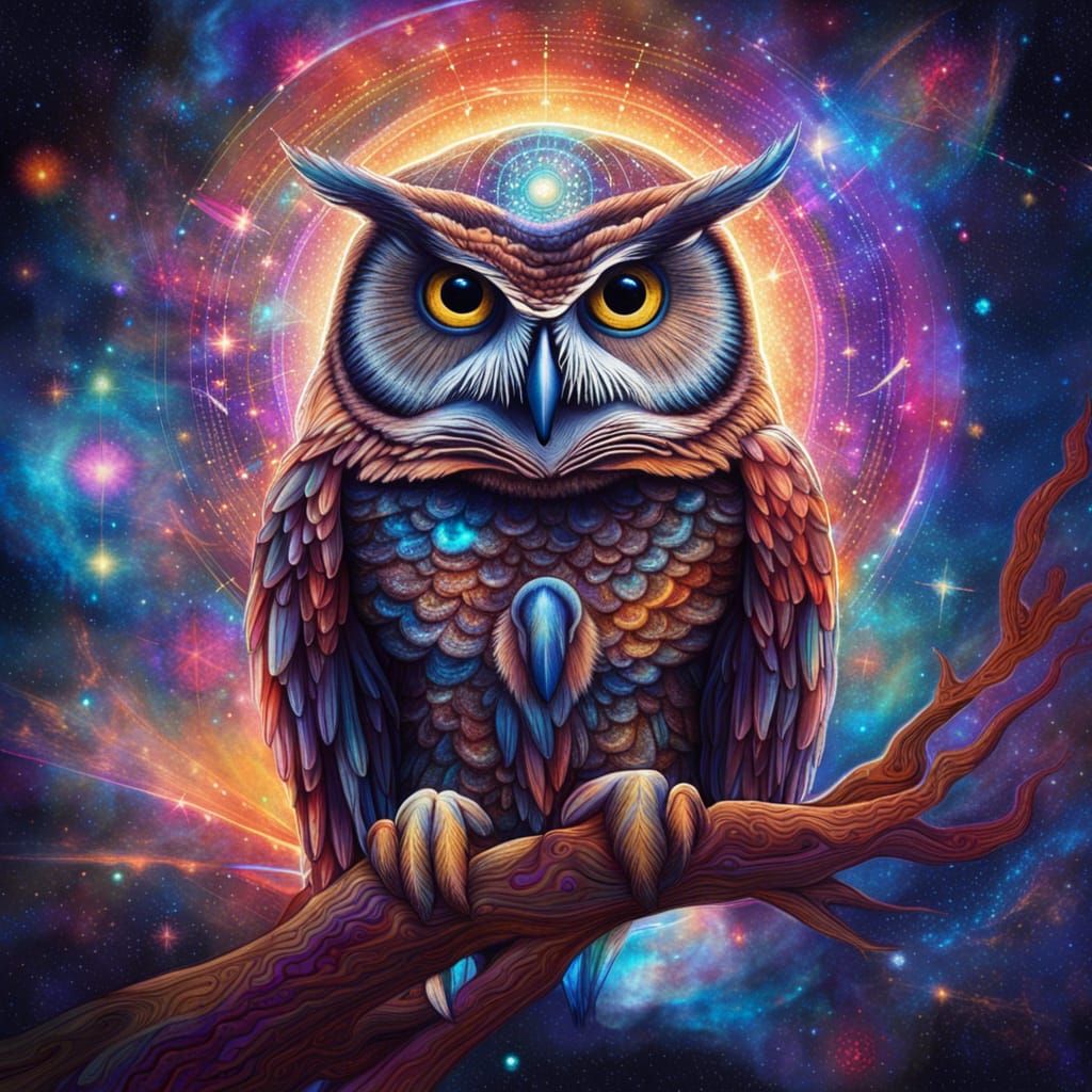 Omniscient Owl - AI Generated Artwork - NightCafe Creator