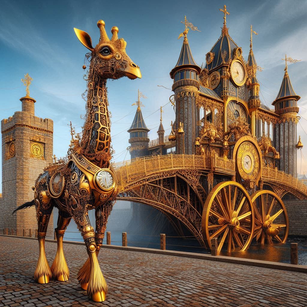 Steampunk giraffe