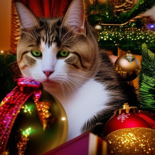 Dream of the Cat at the Christmas Day