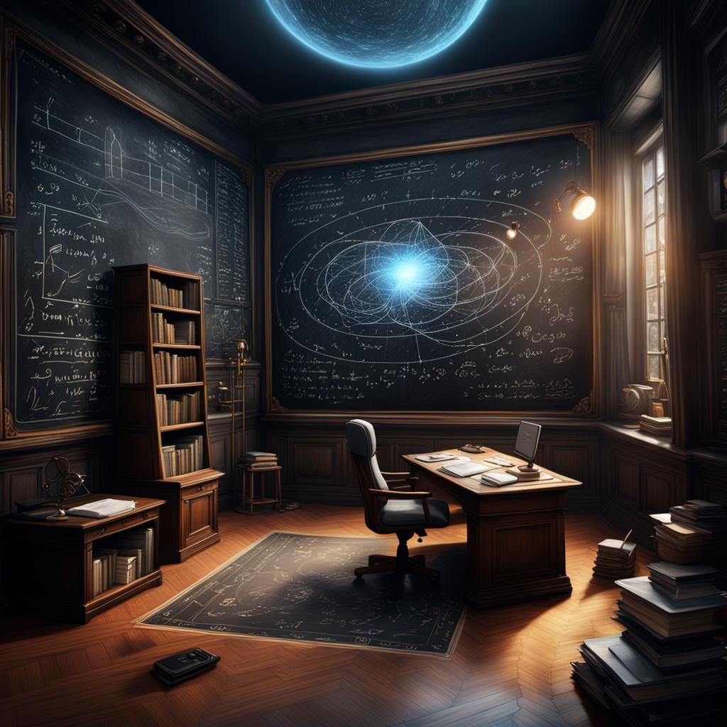 Equation on black board to unify quantum and classical physi...