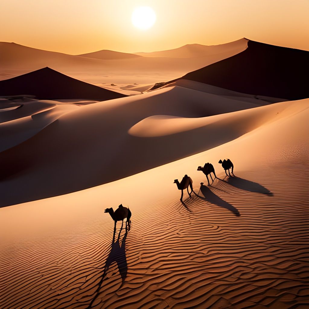 Desert Camels  by @BinaryDragon