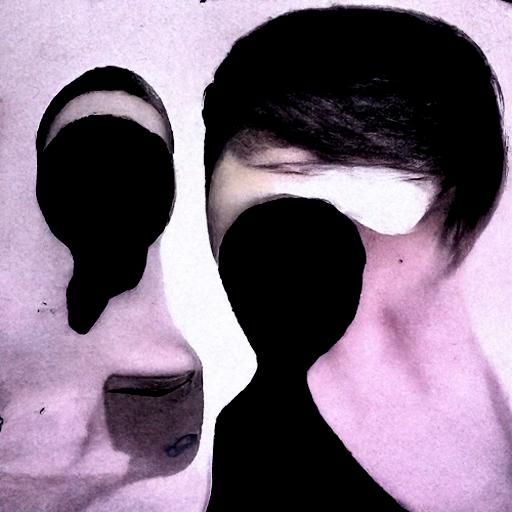faceless face without a face but with two faces