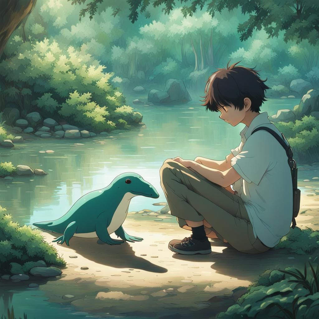 Suga of BTS is taking good care of a teal platypus at the zoo - AI  Generated Artwork - NightCafe Creator