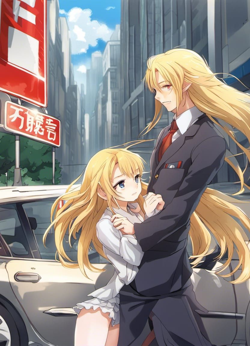 long hair, blonde, anime, anime girls, Anime screenshot, Otome